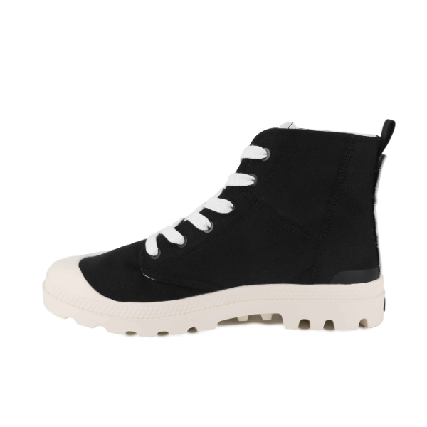 Palladium Pampa Hi Urban boot in Black - opposite side view on white background