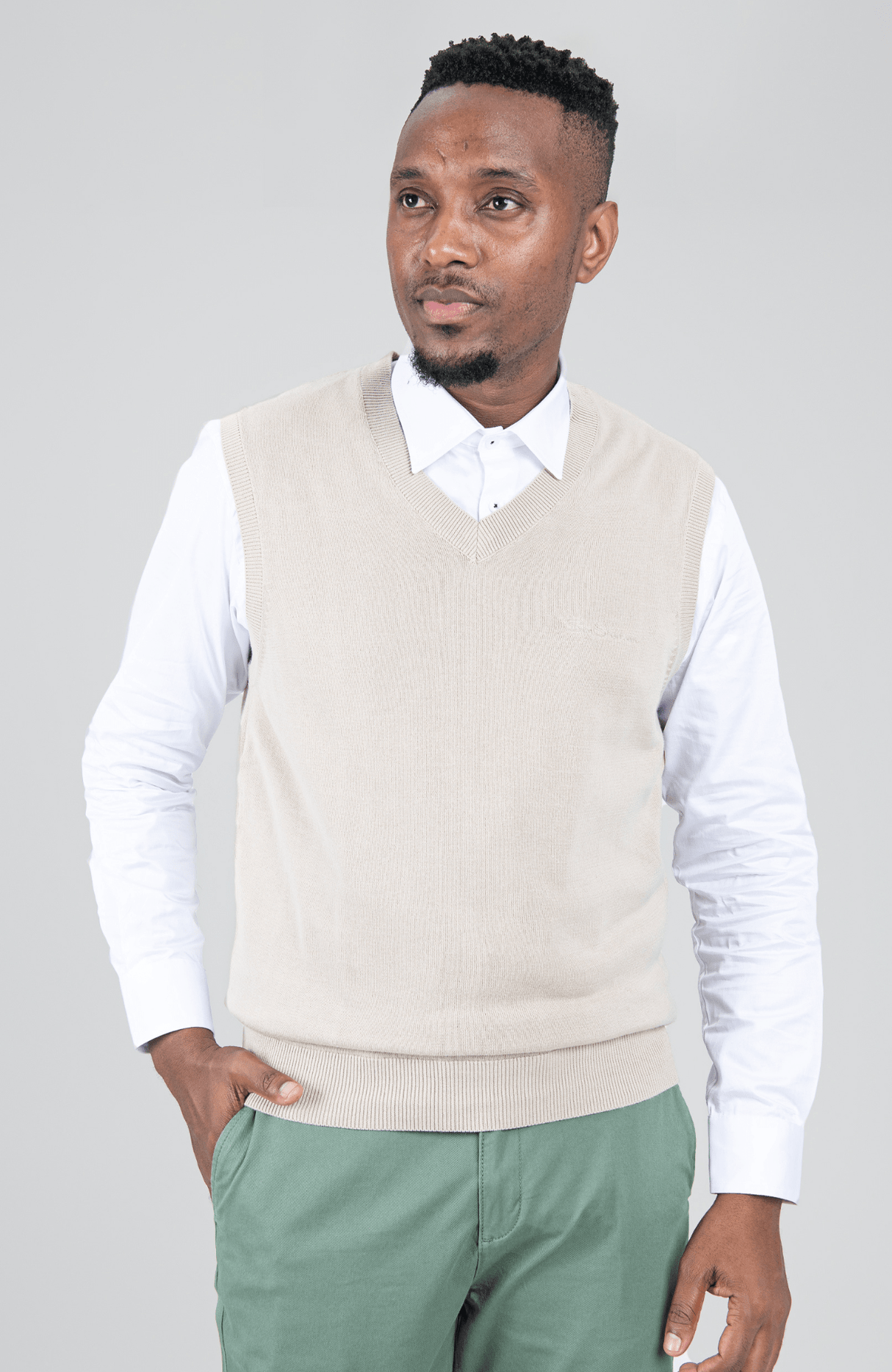 Sleeveless Knit Pullover - Sustained Grey
