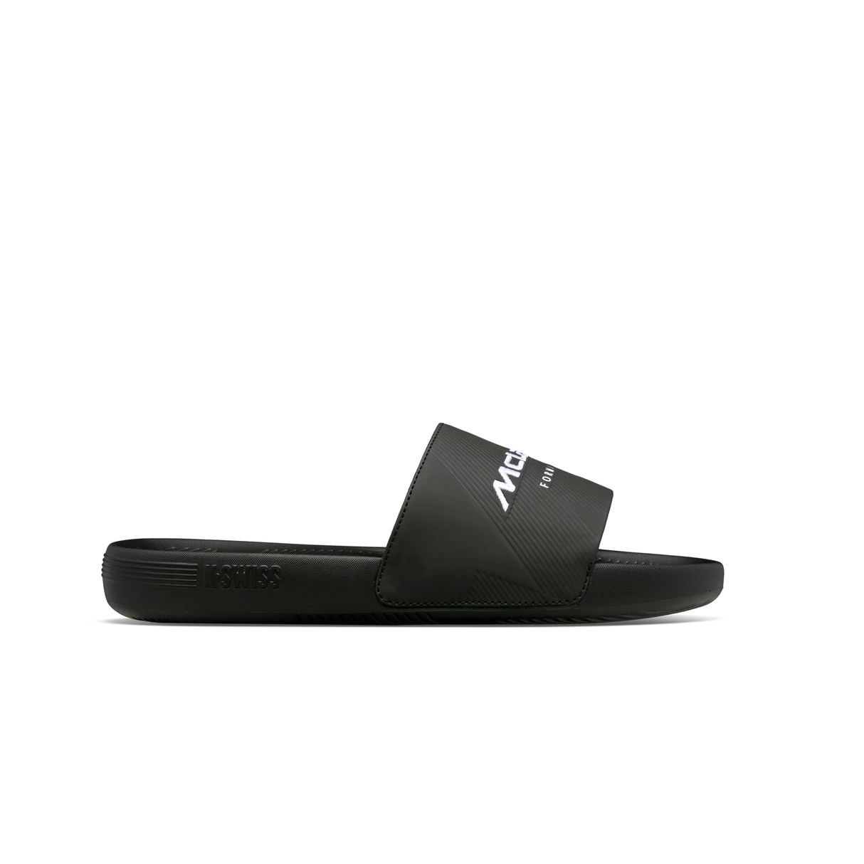 K-Swiss x McLaren Black Slide Sandal - Side View | K98717-BLK