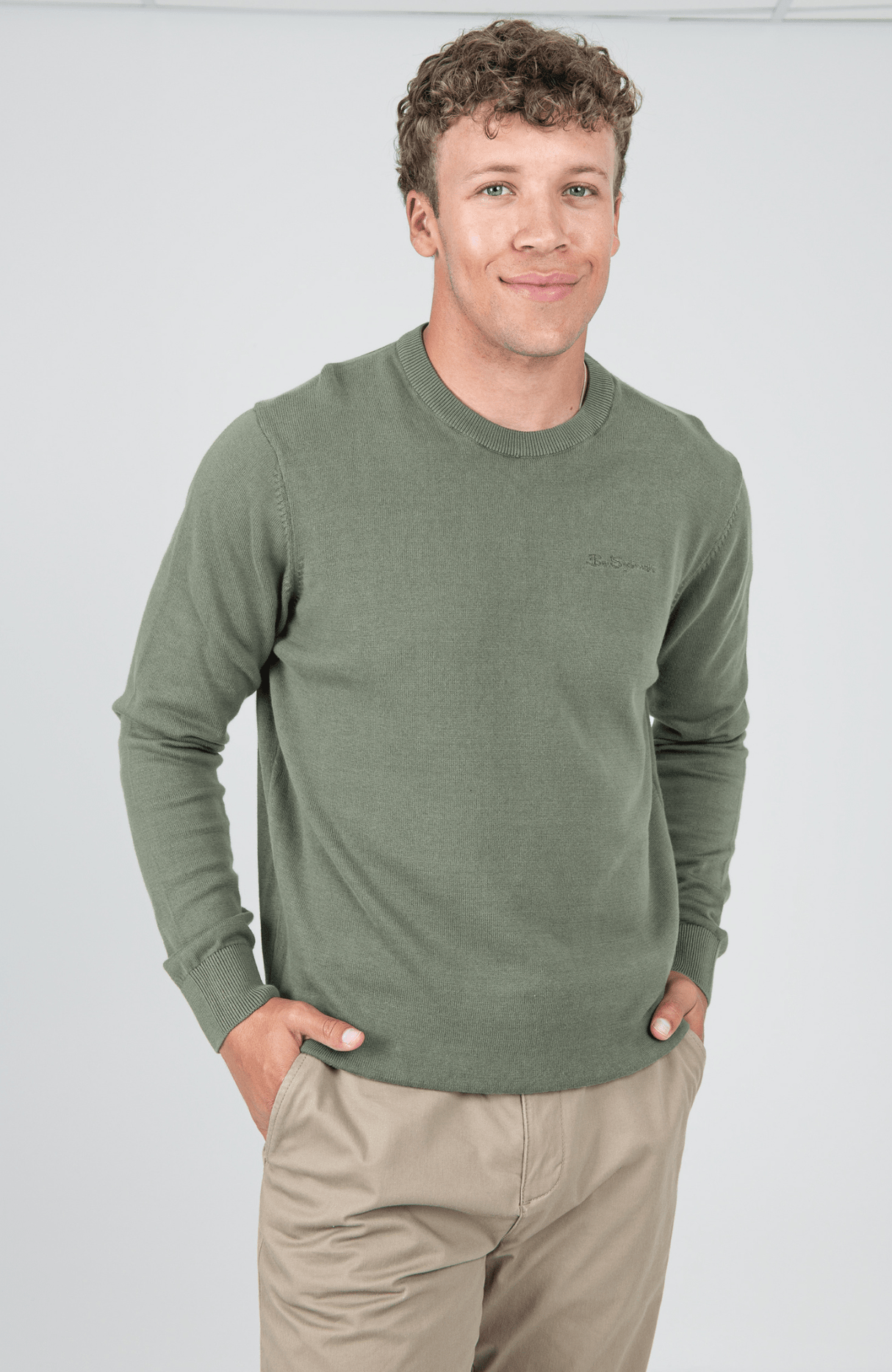 Crew Neck knit - Olive Night