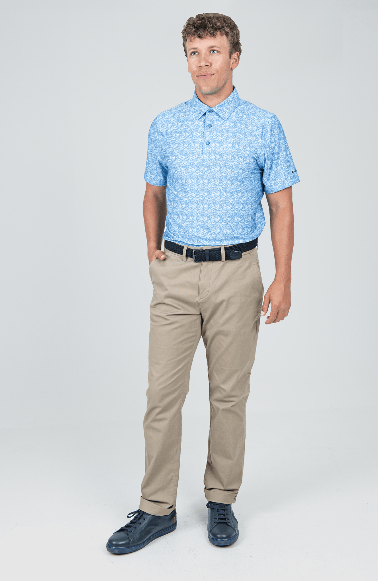 Jazz Cafe Polo SS Sports Fit - Light Blue