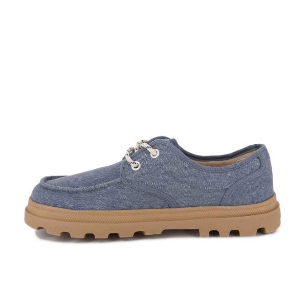 Palladium Dunelite Moc Cushion sneaker in Vintage Blue - opposite side view on white background