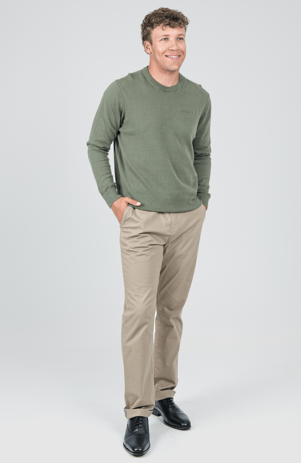 Crew Neck knit - Olive Night