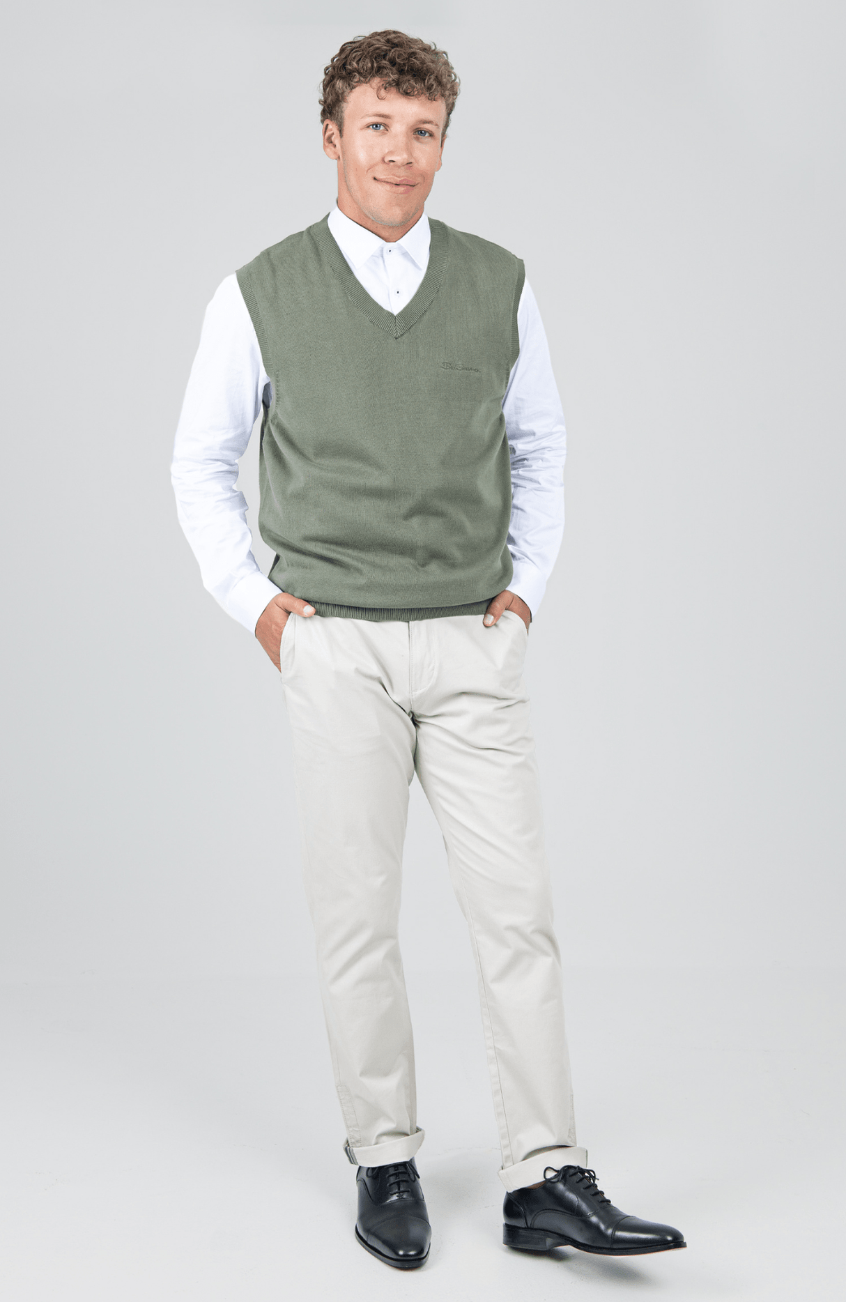 Sleeveless Knit Pullover - Olive Night