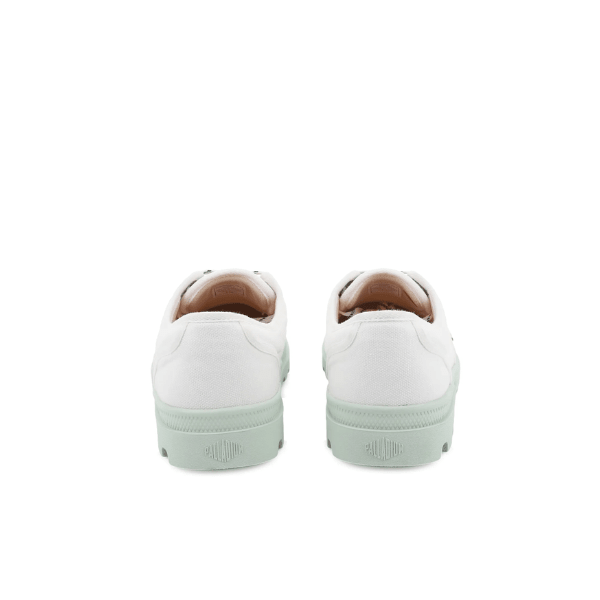 Palladium Dunelite Ox Comfort sneakers in Star White - pair back view showing heel tab detail