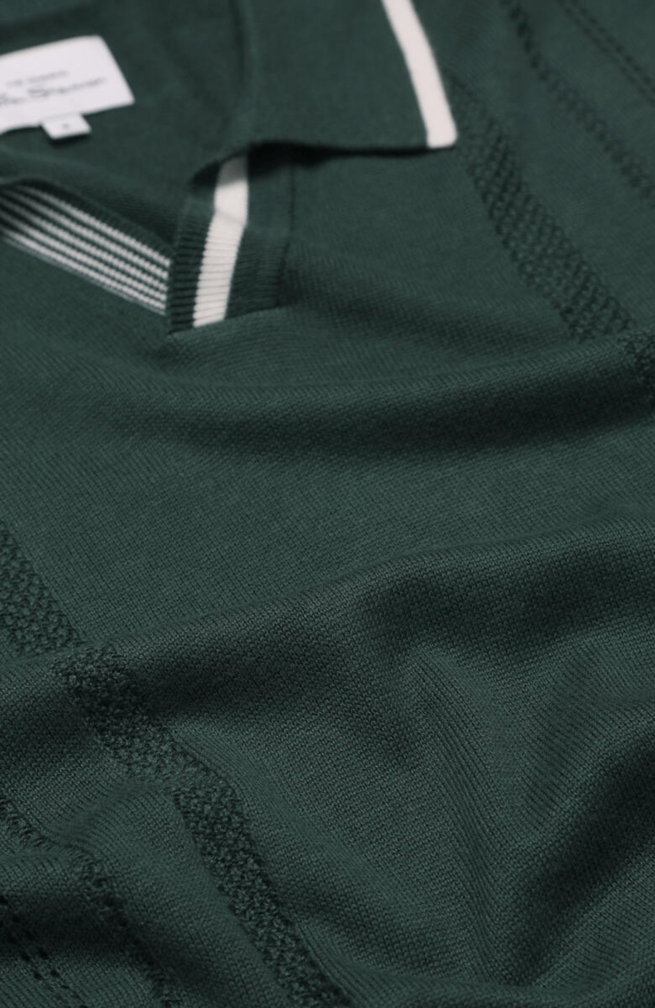 OPEN NECK POLO - GREEN