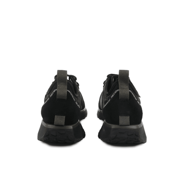 Troop Runner Black Olive Night sneakers β rear view of both shoes showing pull tab and heel