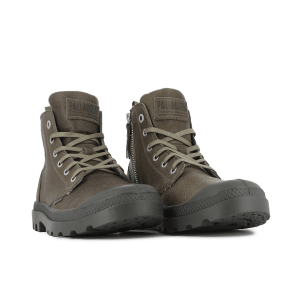 Pampa Zip Leather Ess - Dusky Green