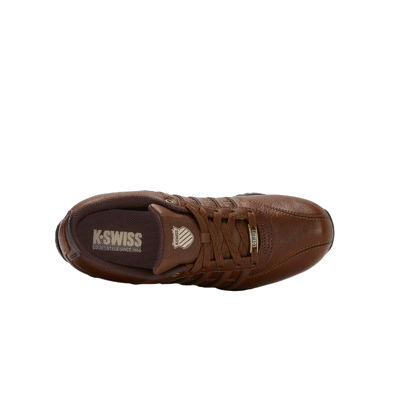 K-Swiss Arvee 1.5 lifestyle sneaker in Brown β top view with branding