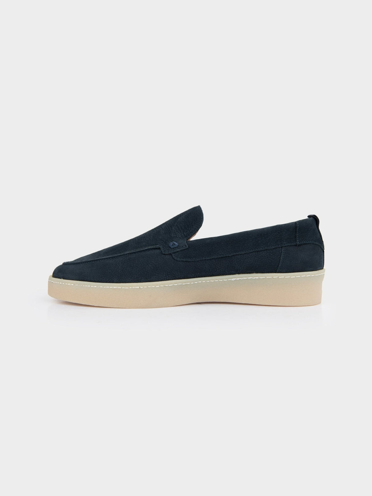 WILLIAM LEATHER SLIP ON - Navy