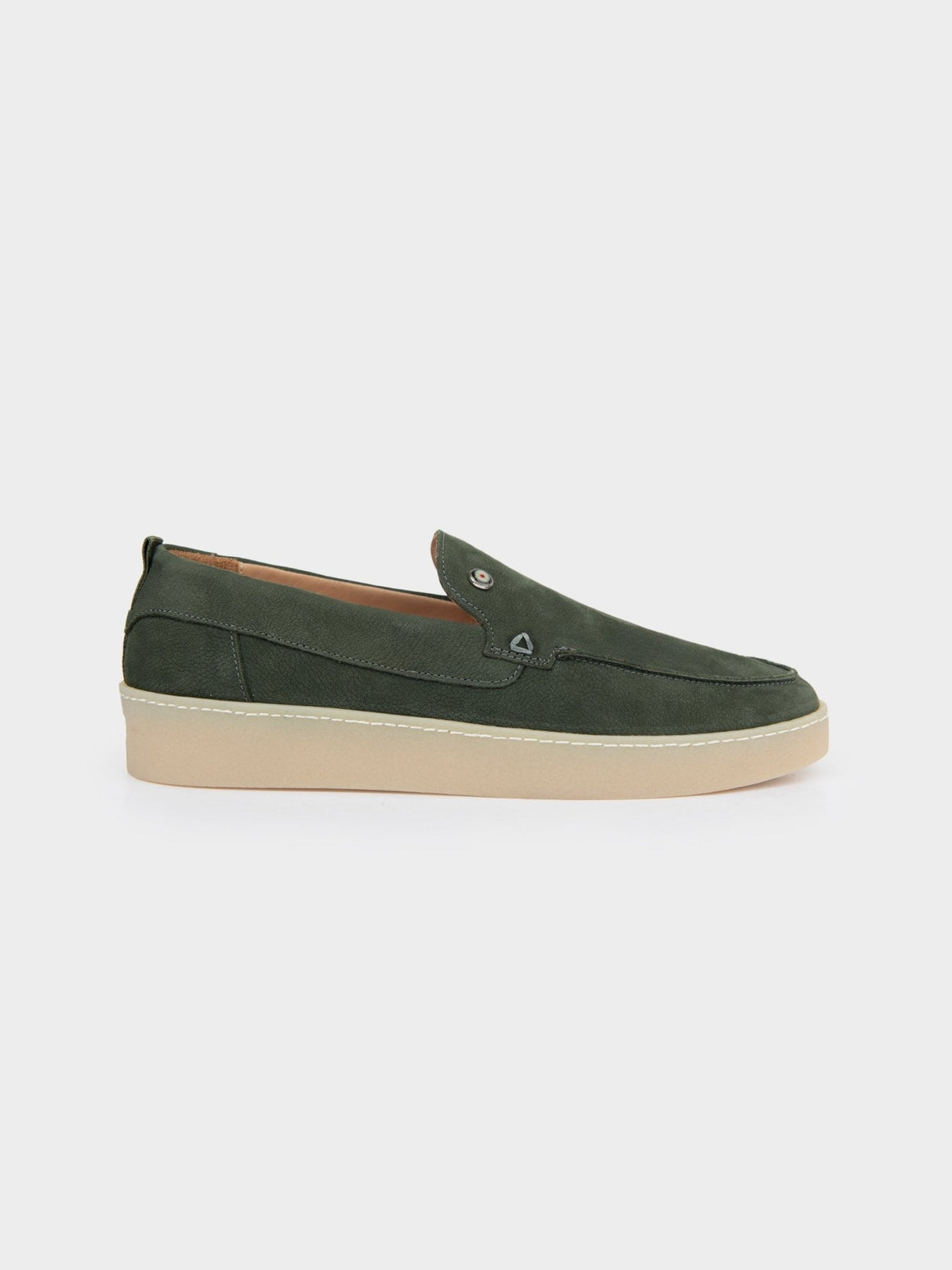 WILLIAM LEATHER SLIP ON - Olive