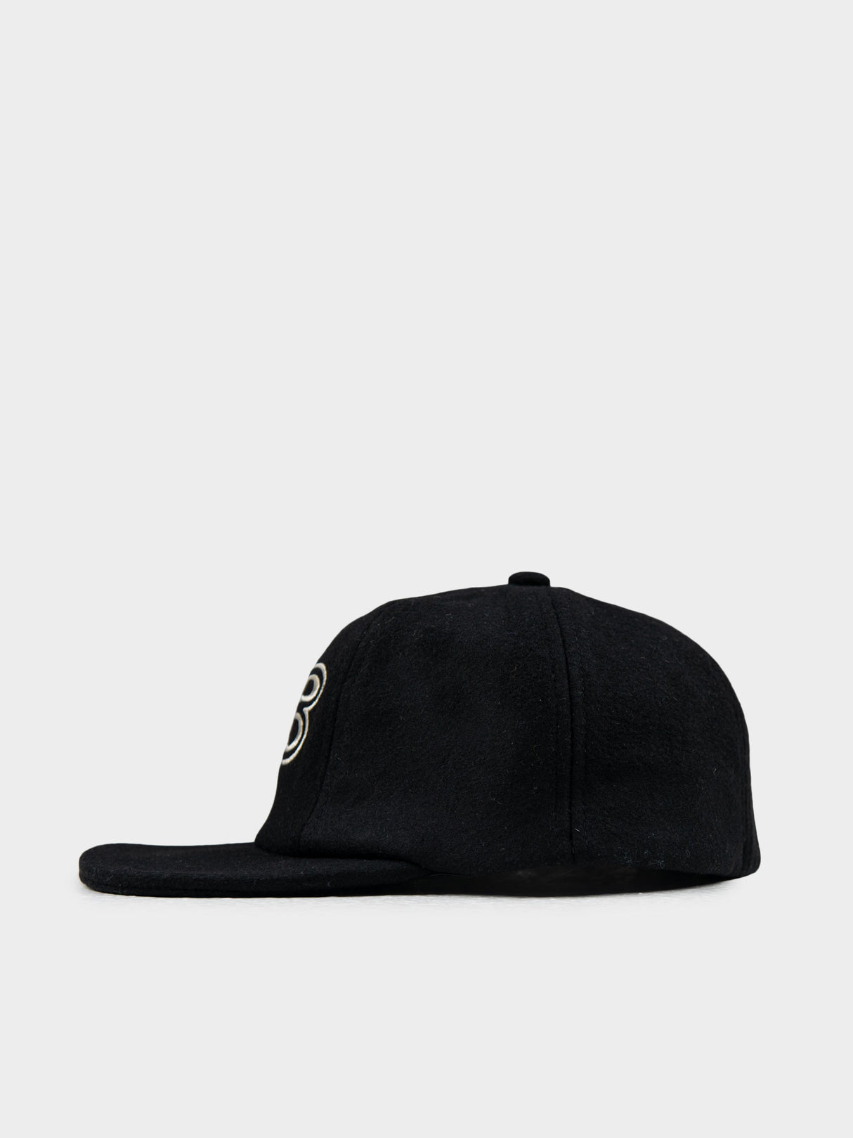 Preppy Wool Blend Cap - Black