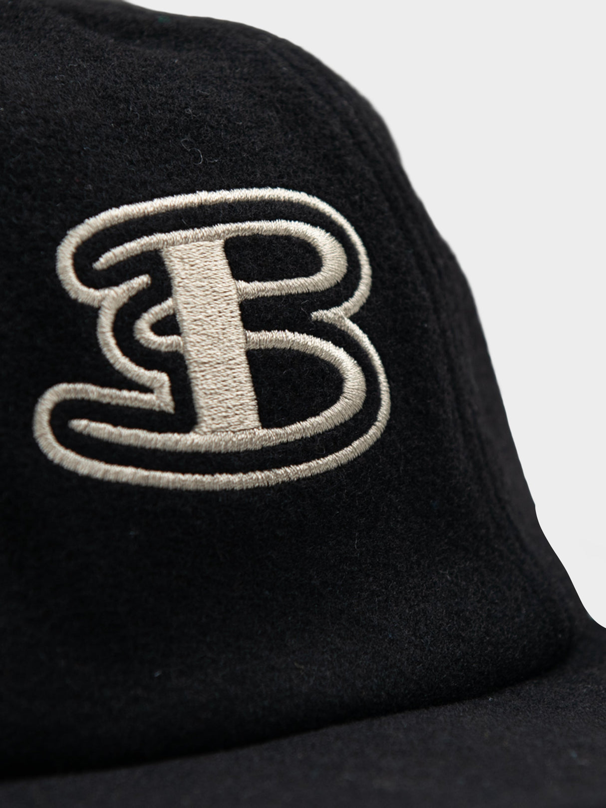 Preppy Wool Blend Cap - Black