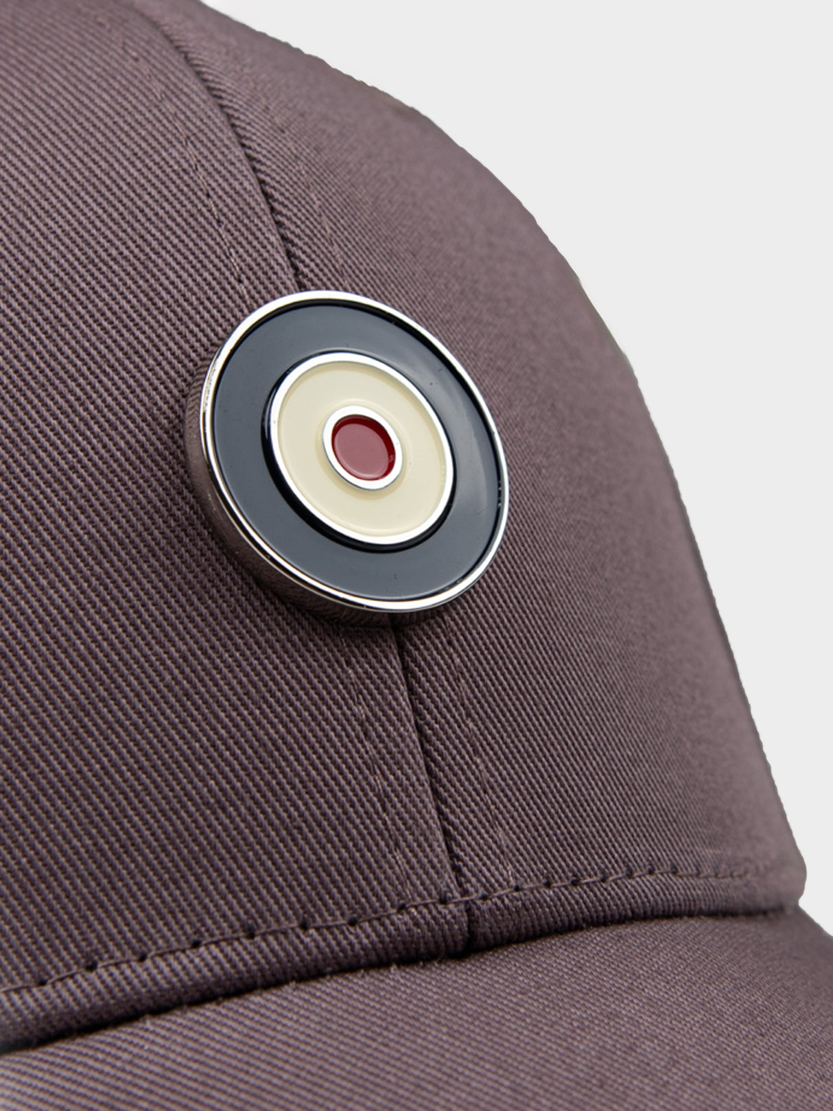 Metal Target Badge Cap - Cocoa Powder