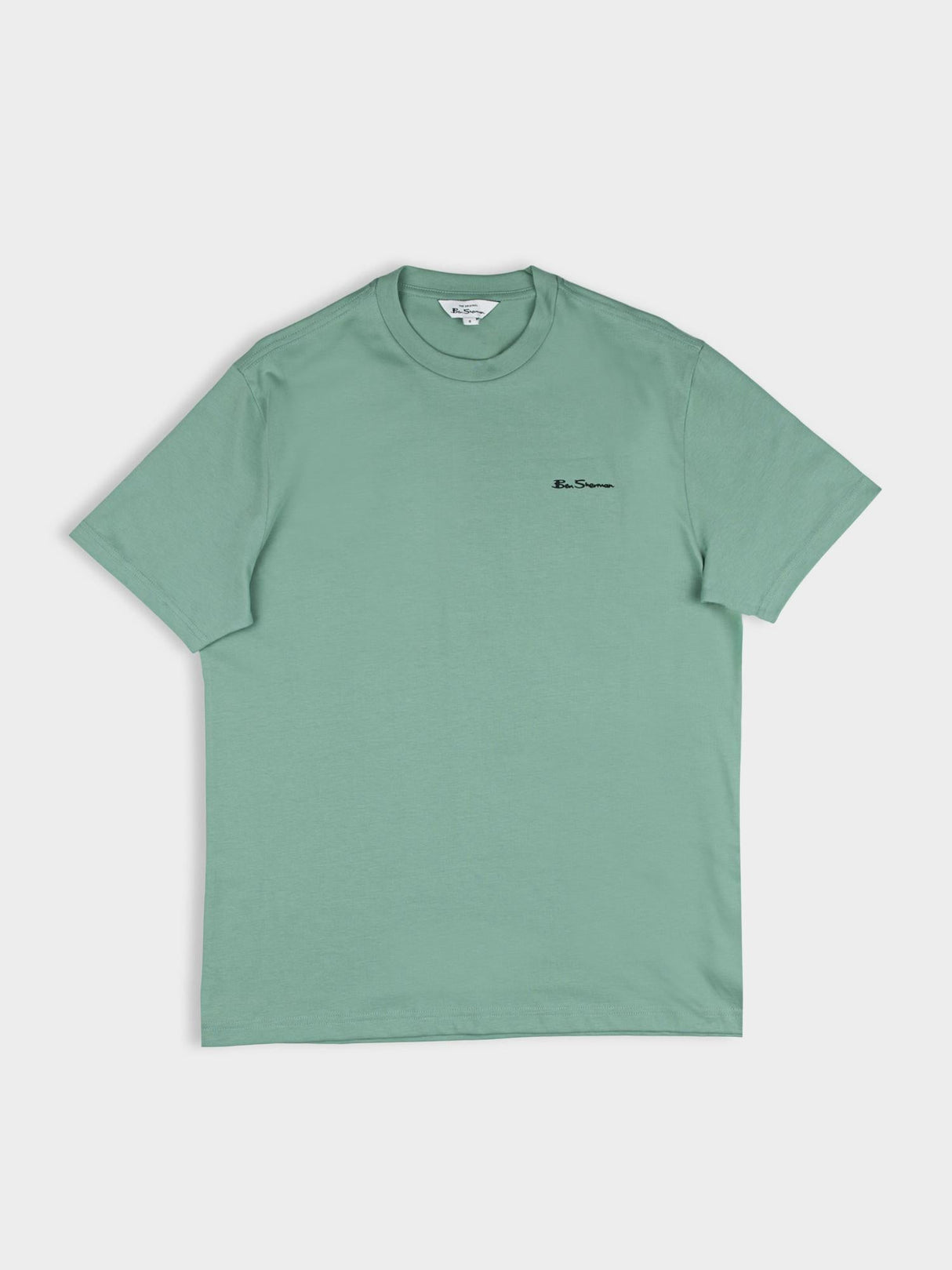 Ben Sherman Faded Mint T-Shirt - Classic crew neck tee with embroidered logo on chest
