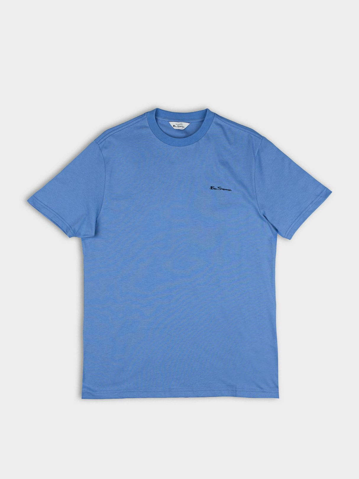 Ben Sherman Harbour Island Blue T-Shirt - Classic crew neck tee with embroidered logo on chest