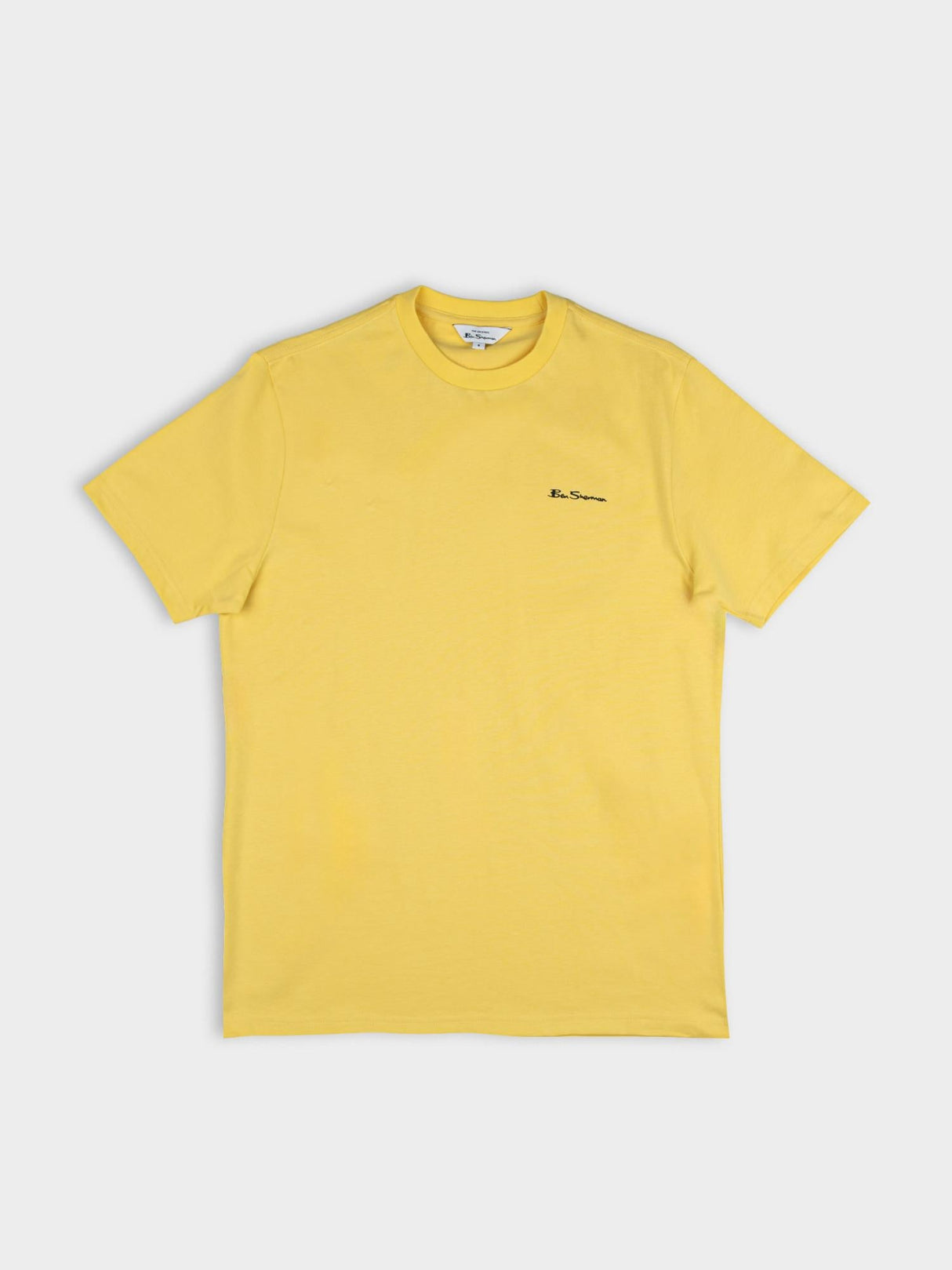 Ben Sherman Oasis Yellow T-Shirt - Classic crew neck tee with embroidered logo on chest