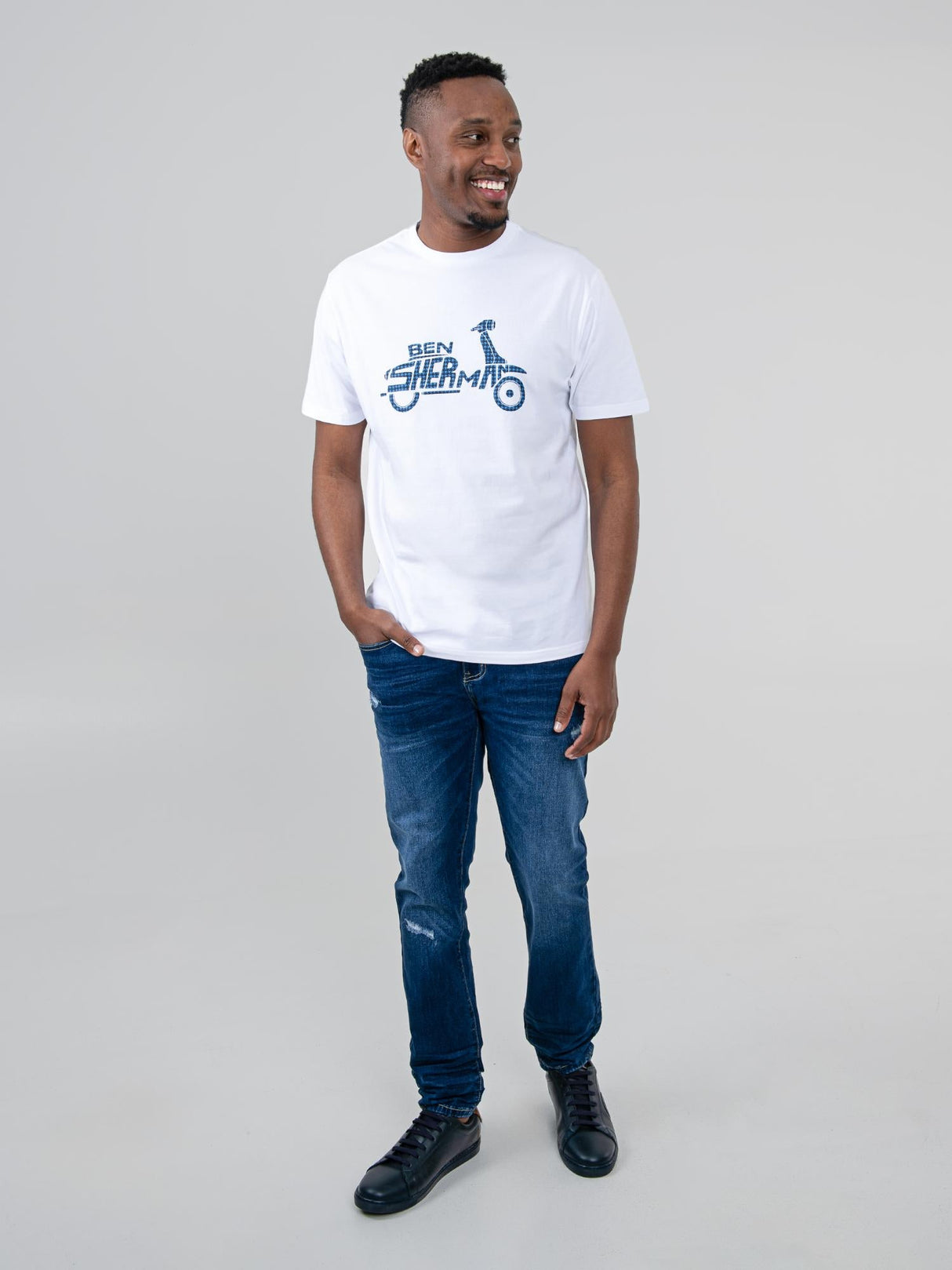 Brand Scooter Tee - White