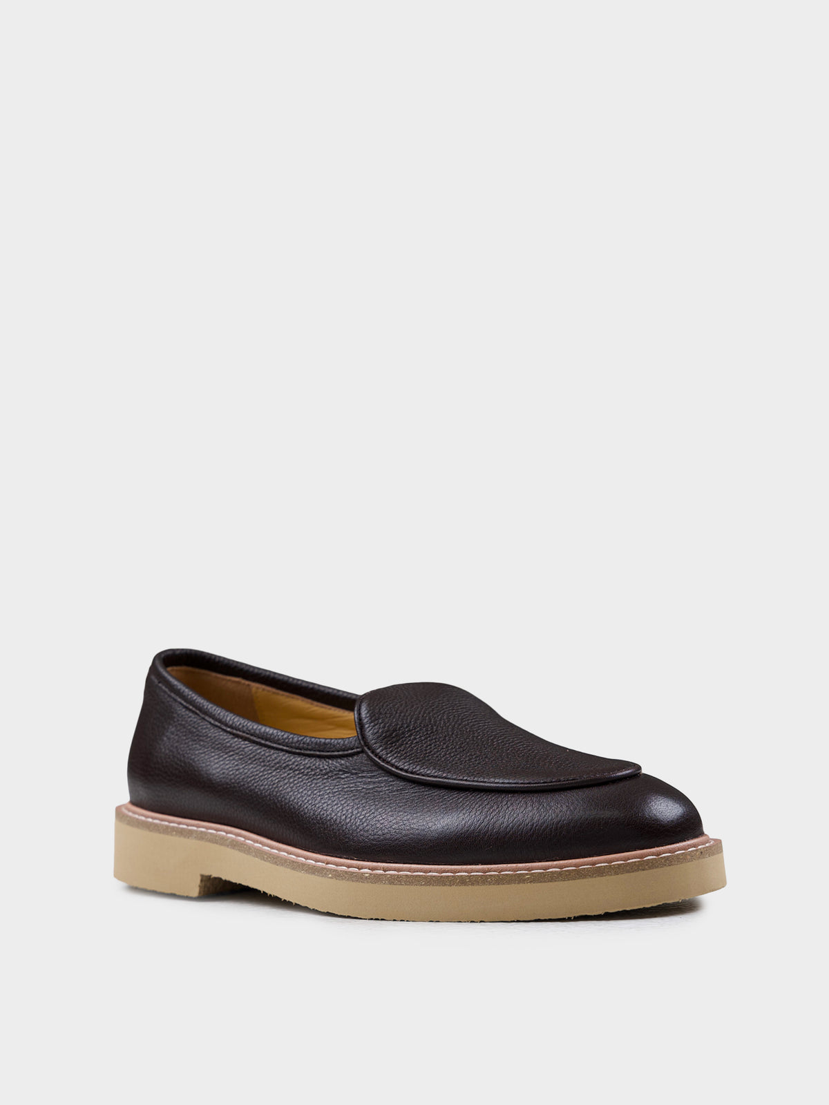CAMDEN LEATHER SLIP ON - COFFEE