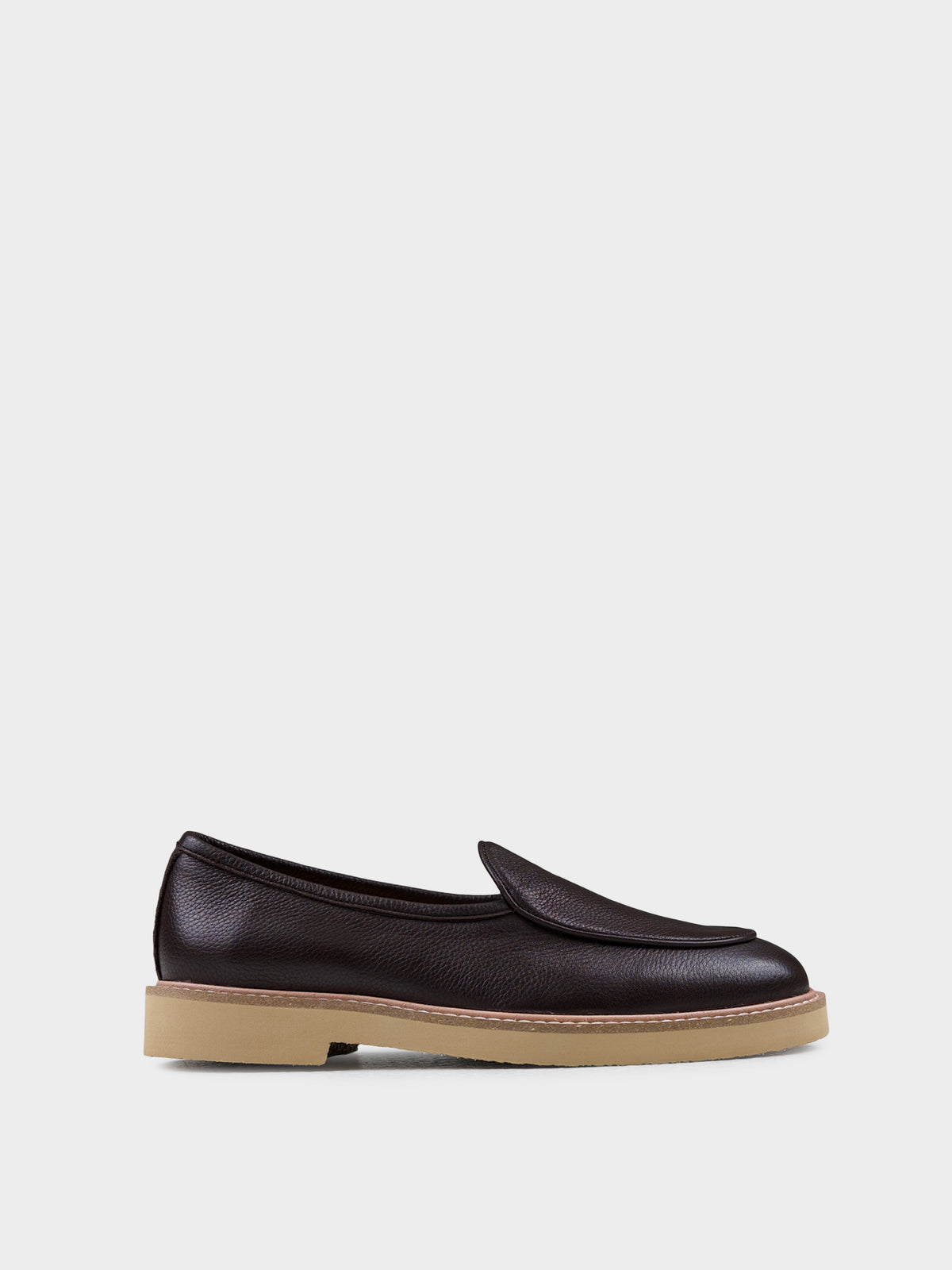 CAMDEN LEATHER SLIP ON - COFFEE