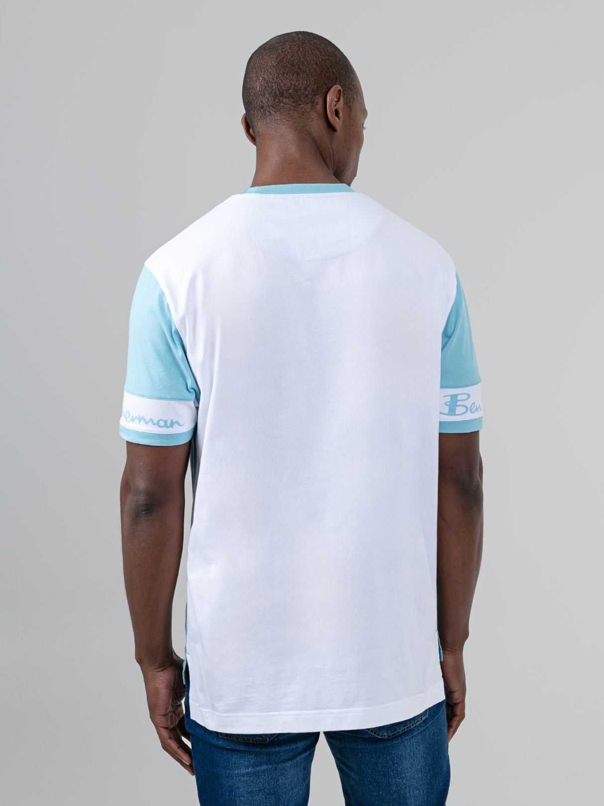 Color Block Tee - Retro Blue