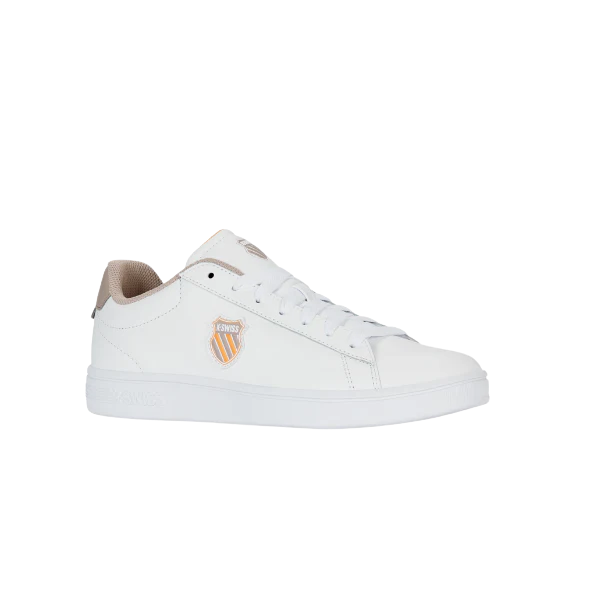 Court Shield II - White / Taupe / Jurassic Gold