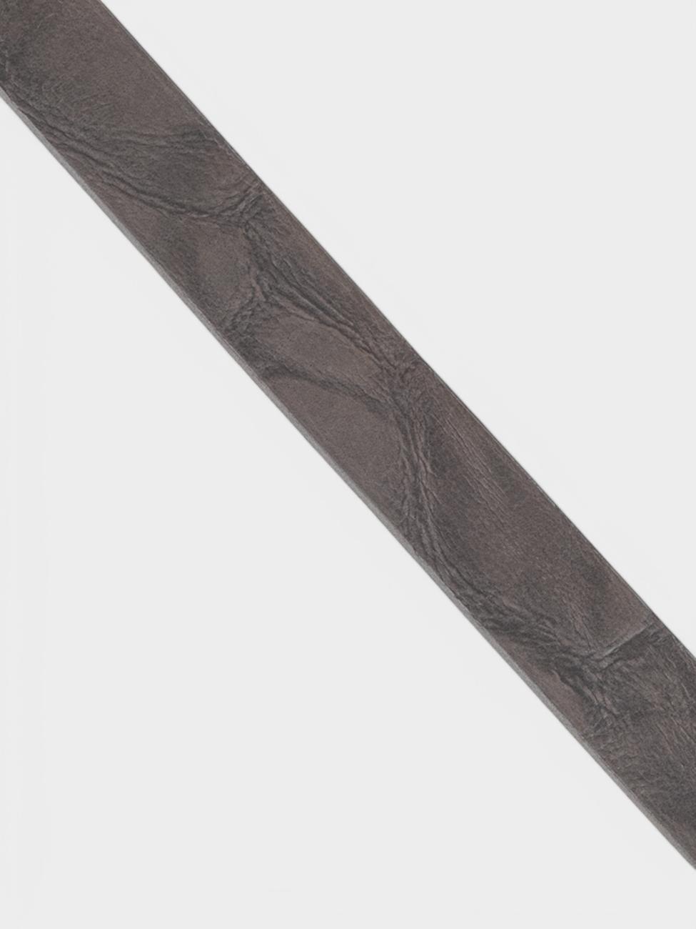 Distressed Target Buckle Belt (Leather) - Sustained Grey