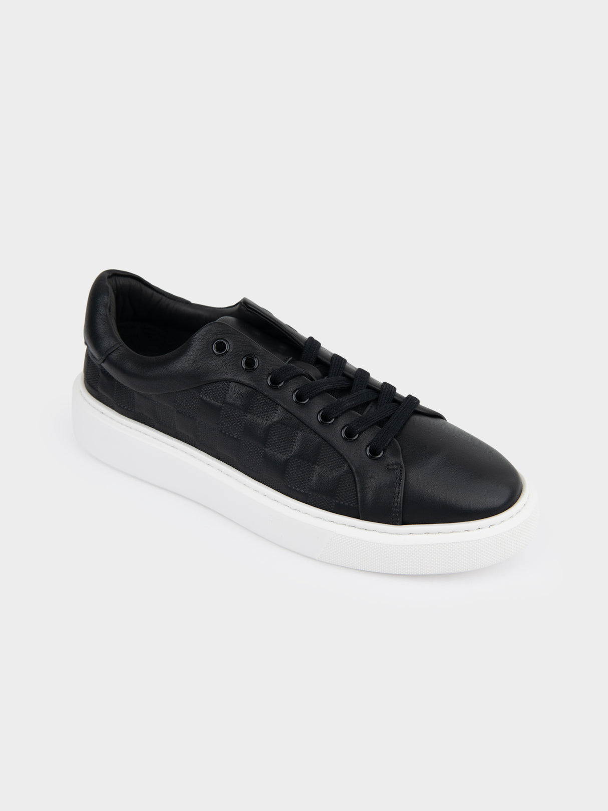 LOUIS LEATHER SNEAKER - BLACK
