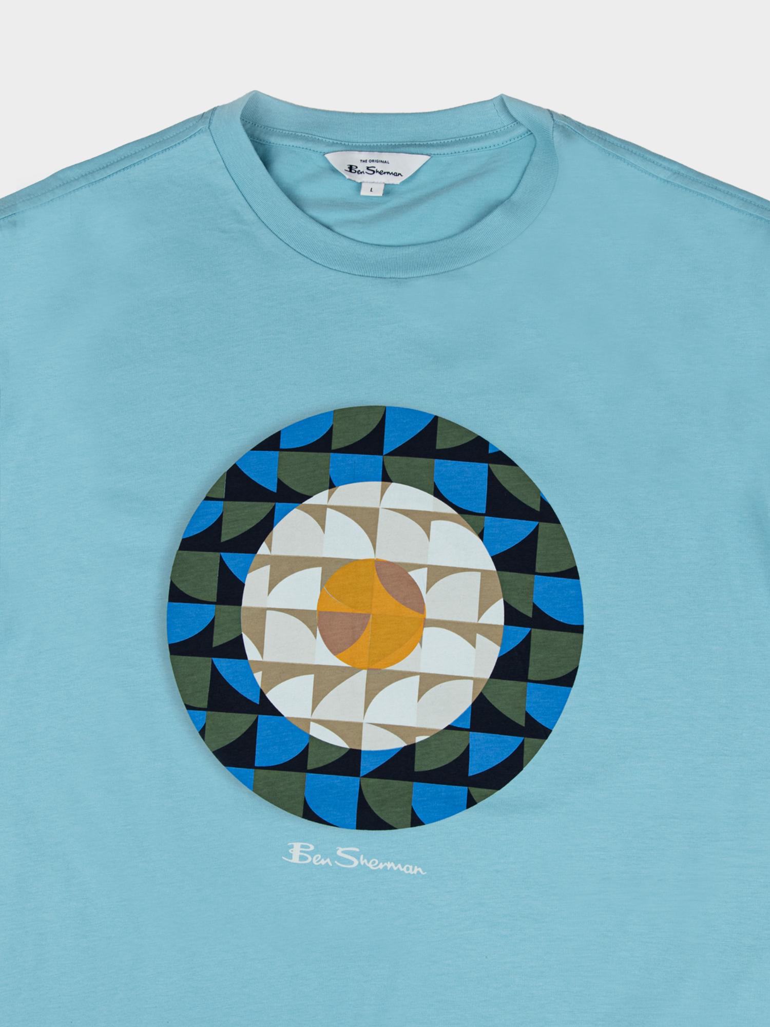 Geo Target Tee - Retro Blue
