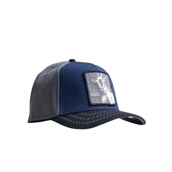 Side view of Goorin Bros Goat Field 100 Wool Trucker Cap