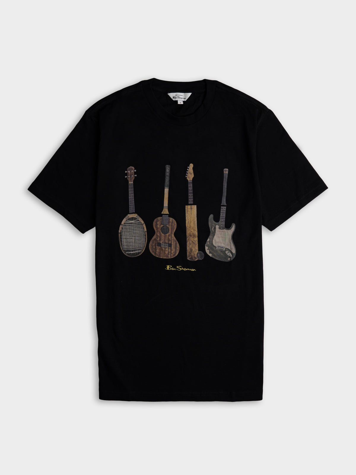 JUMBLE GUITAR TEE SHIRT-BLACK