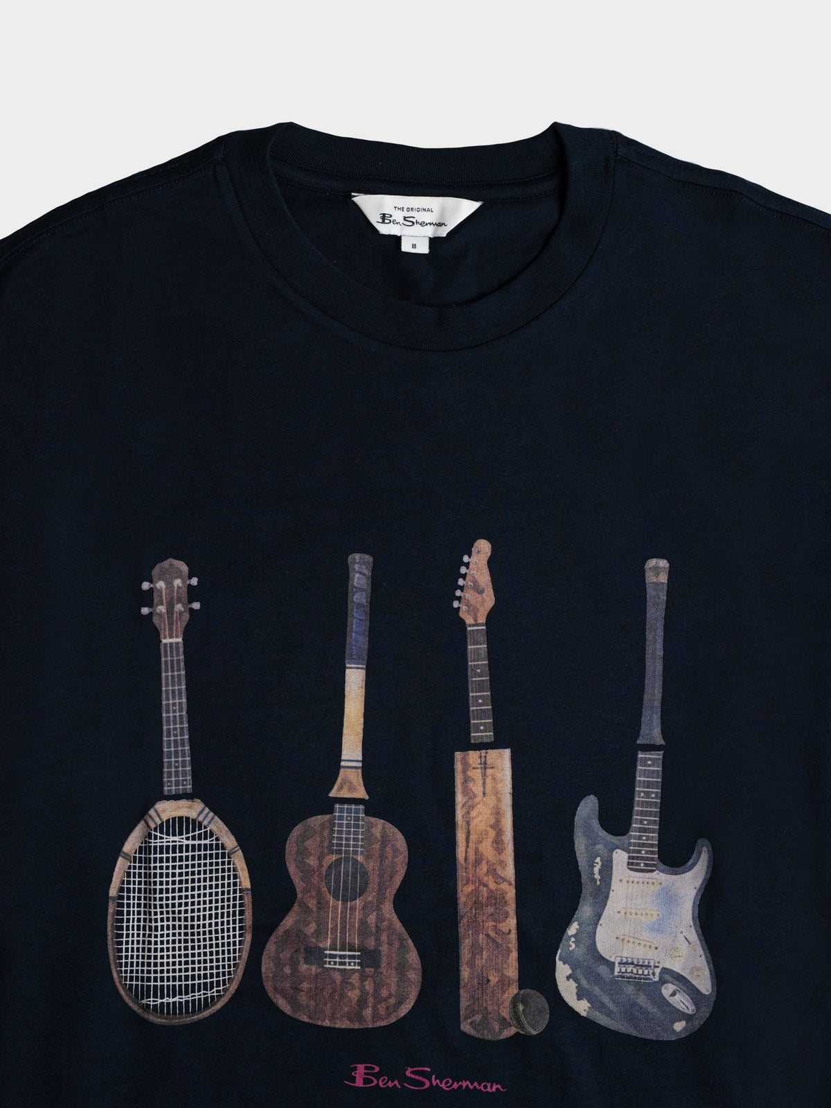 JUMBLE GUITAR TEE SHIRT-NAVY