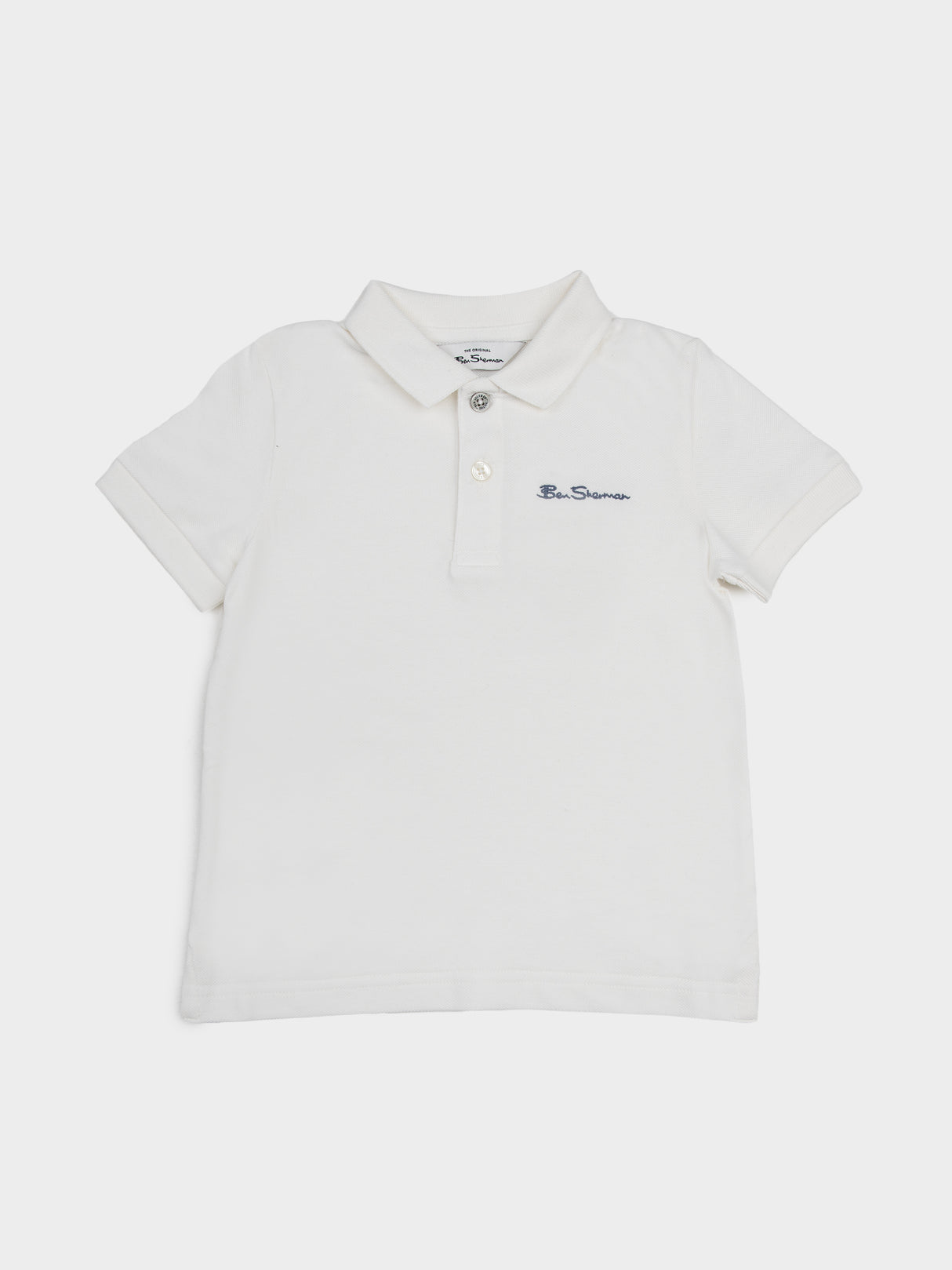 BOYS BEN POLO SS IVORY