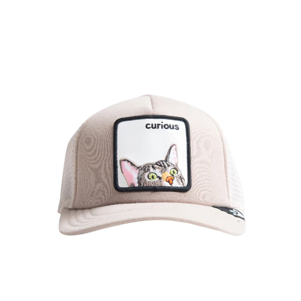 Front view of Kids Goorin Bros What’s That Mesh Cap Trucker Khaki