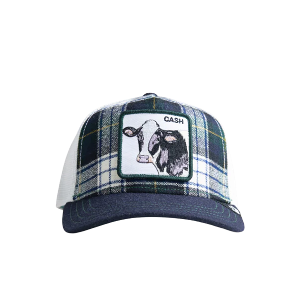 Moon Cow Plaid Trucker - Navy / Green
