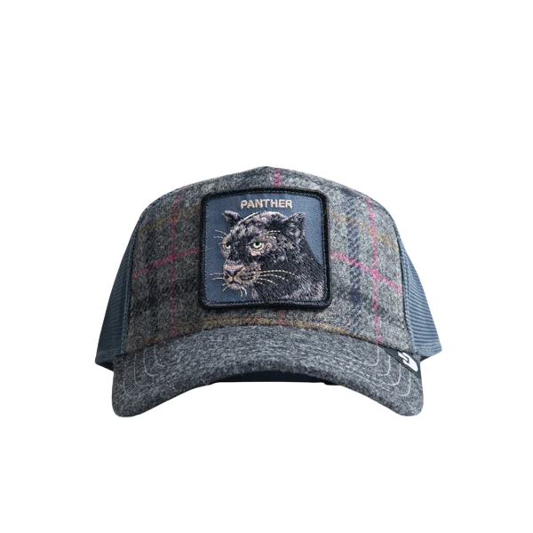 Front view of Goorin Bros Moon Panther Trucker Mesh Cap