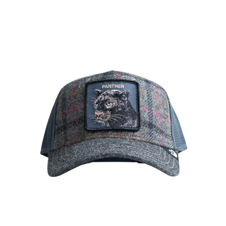 Front view of Goorin Bros Moon Panther Trucker Mesh Cap