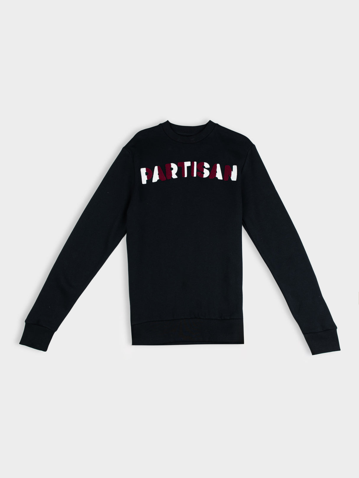 Chenille Chain Crew Sweat - Black