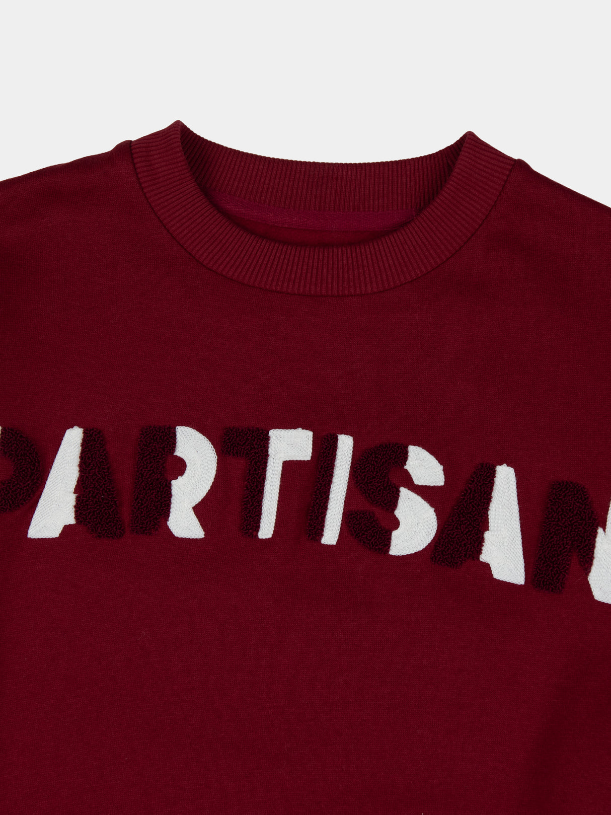 Chenille Chain Crew Sweat - Burgundy