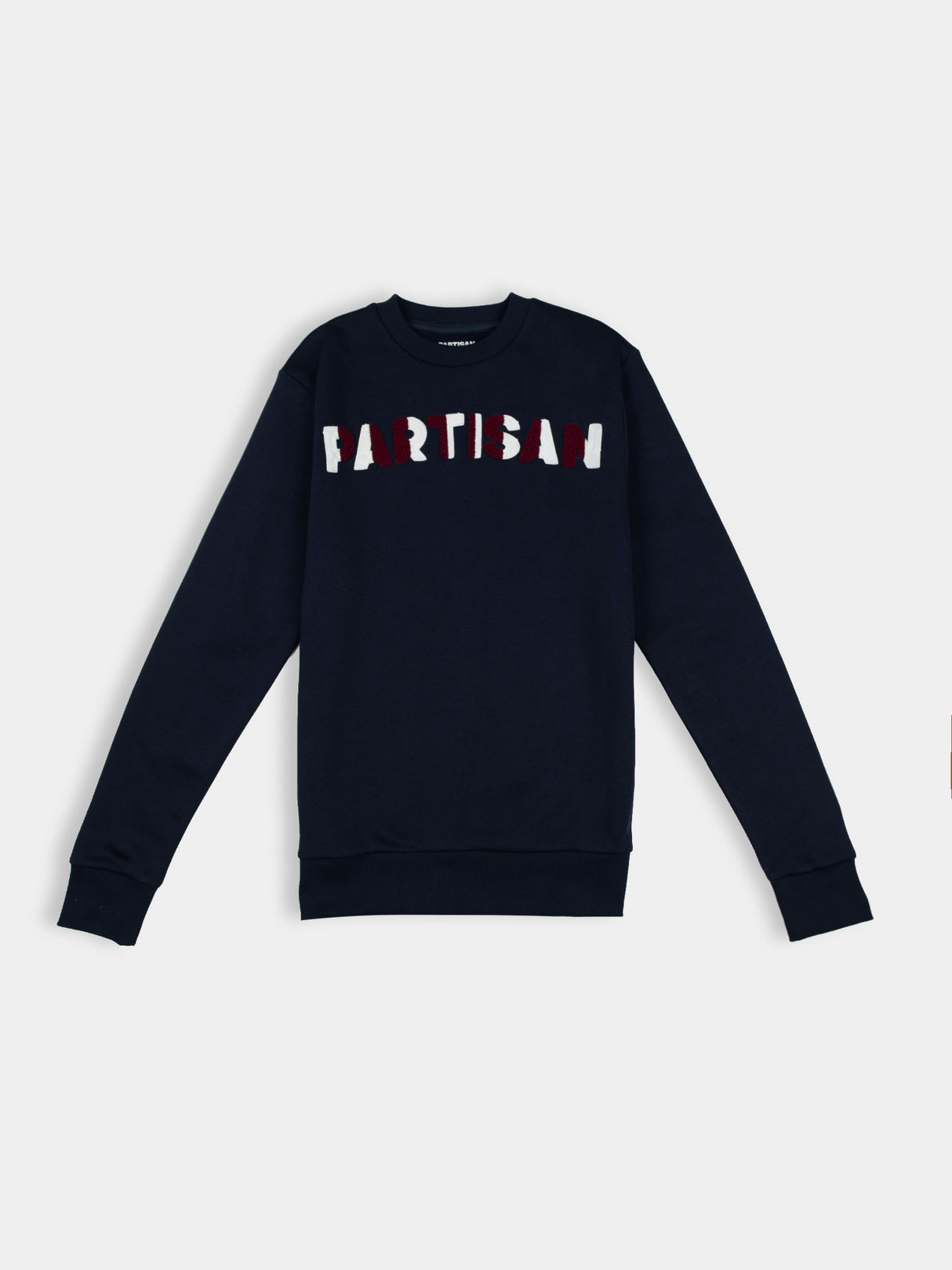 Chenille Chain Crew Sweat - Navy