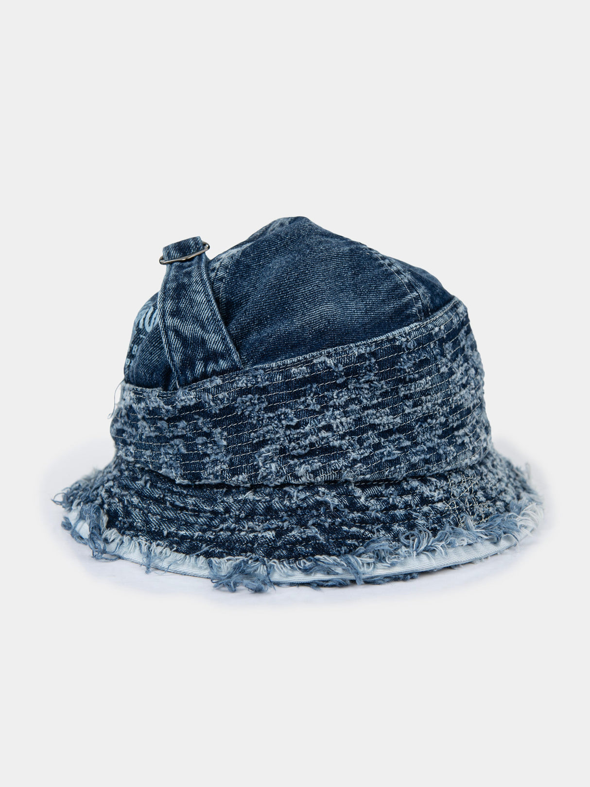 FRAYED BUCKET HAT - Navy