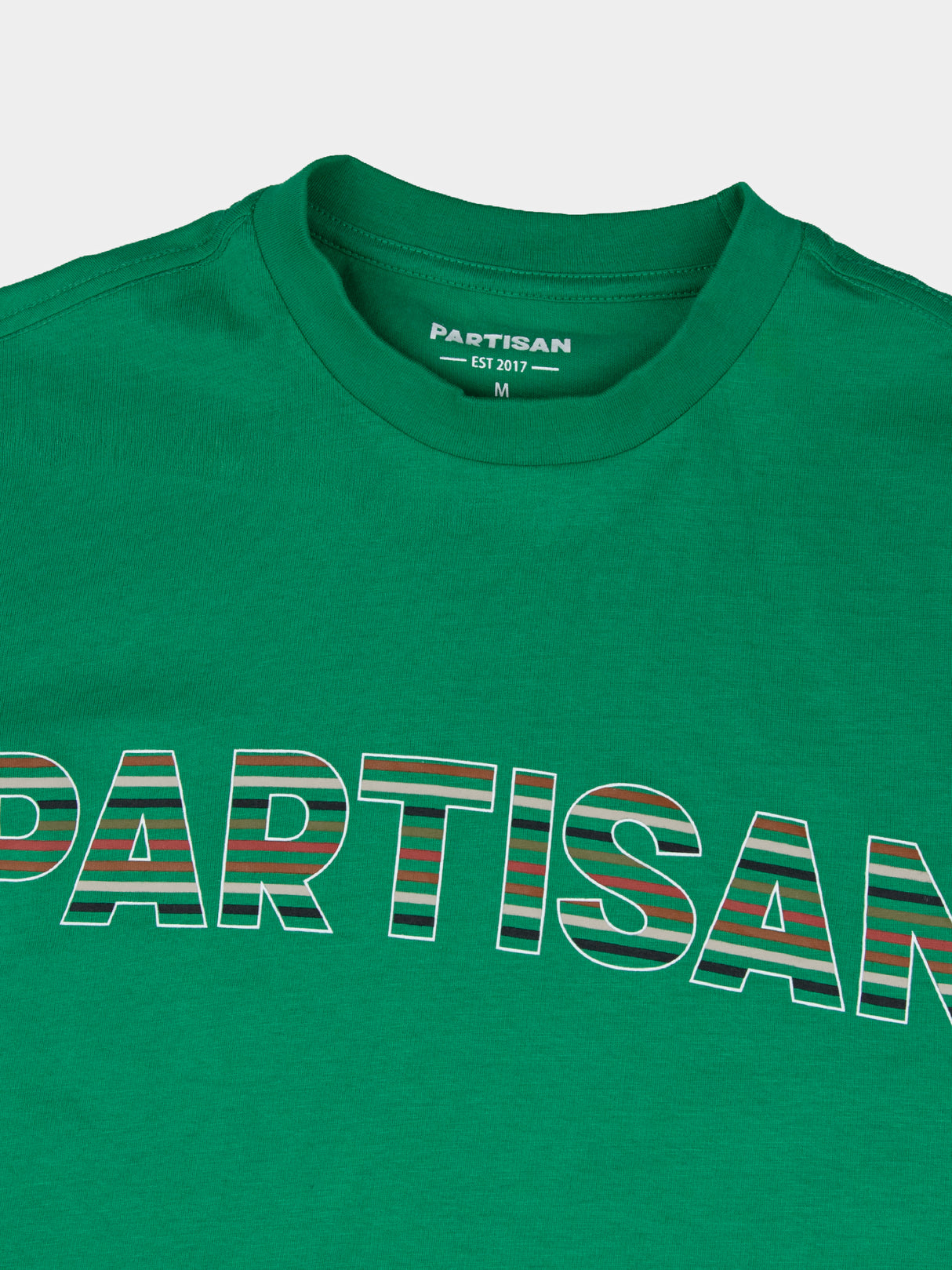 Partisan Stripe Print Tee - Staford Green
