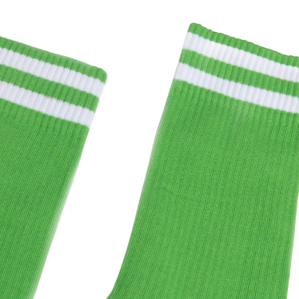 Partisan Socks - Apple Green / White 2 Stripe