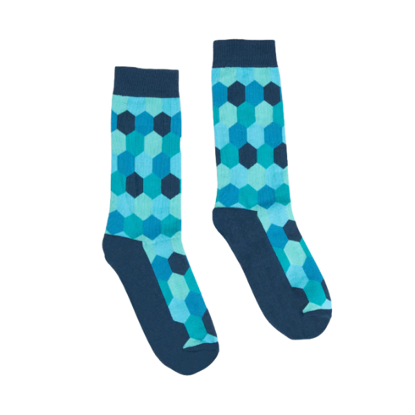 Partisan Socks - Blue HoneyComb