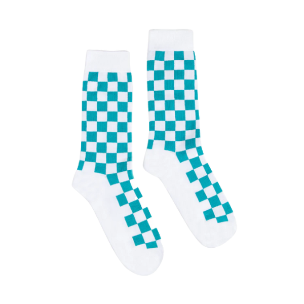 Partisan Socks - Blue / White Check