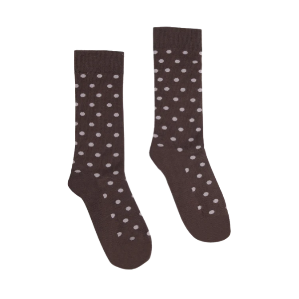 Partisan Socks - Burgundy Polka
