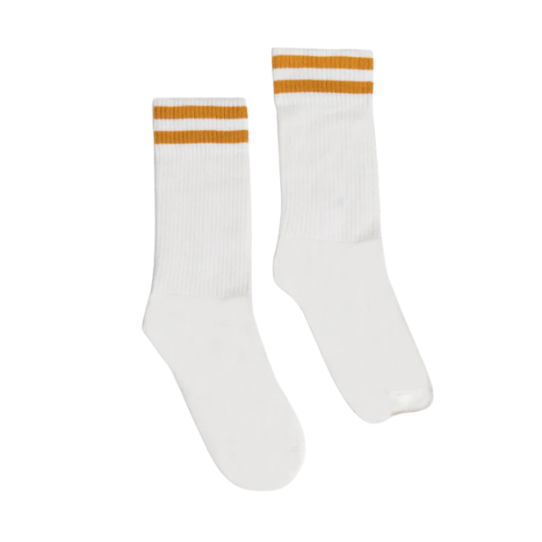 Partisan Socks - Cream / Gold 2 Stripe