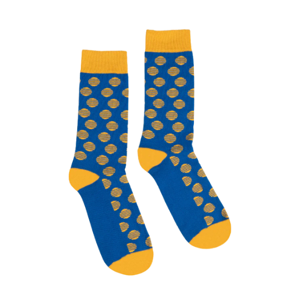 Partisan Socks - Roya Blue / Gold Dots