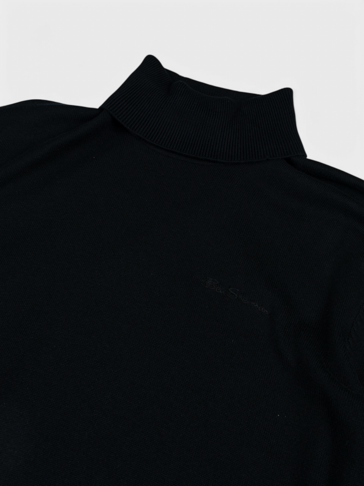KNIT ROLL NECK JUMPER - BLACK