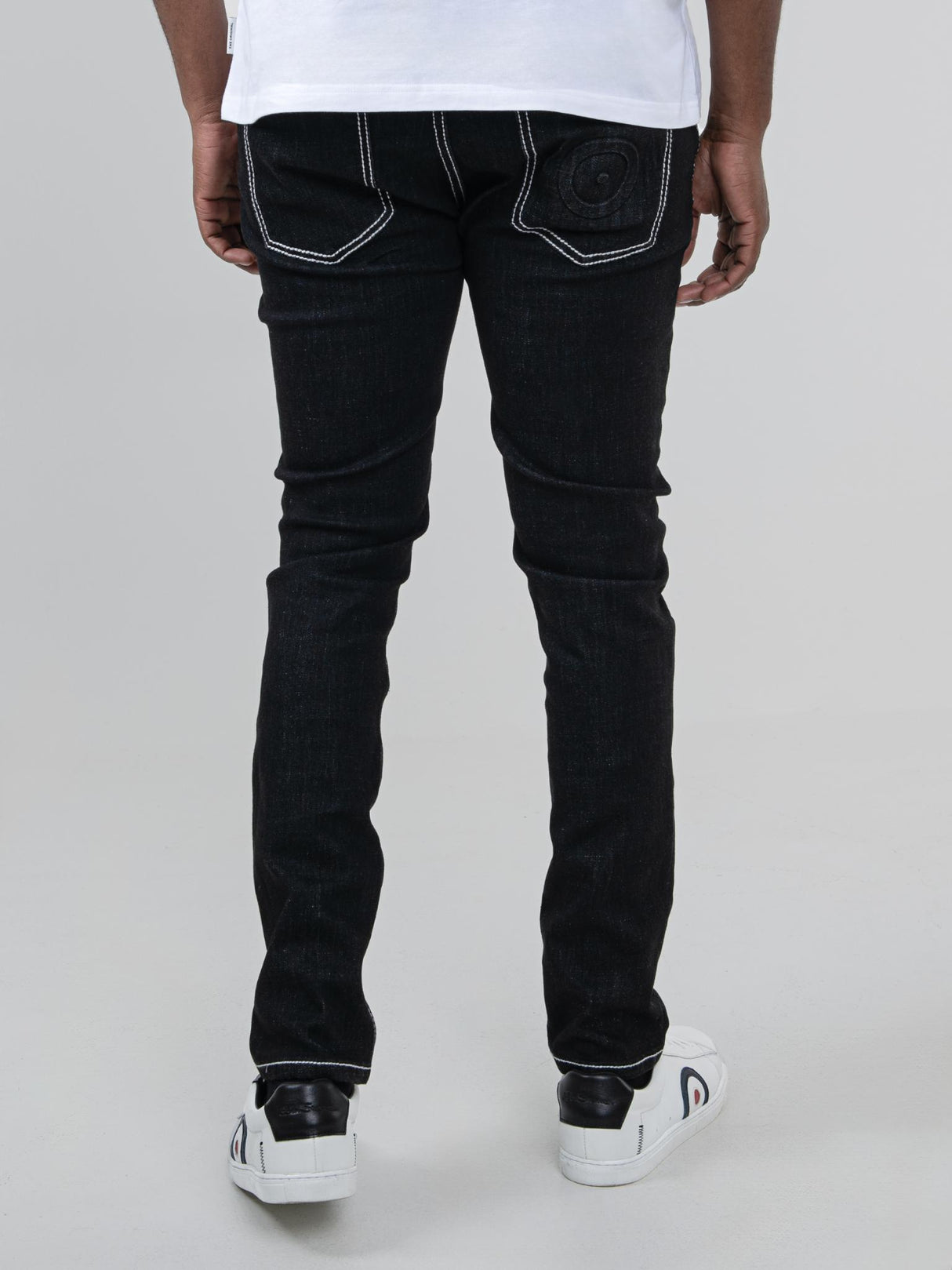 Saddle Stitch Slim Fit Denim - Black